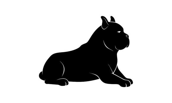 Black Dog Silhouette Resting