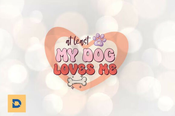 Cute My Dog Loves Me Heart PNG