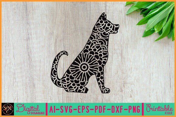 Dog Animal Mandala, Animal Silhouette 11