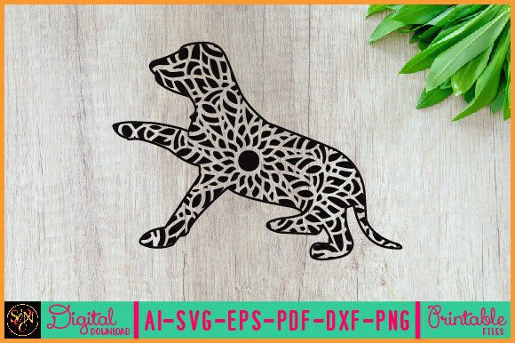Dog Animal Mandala, Animal Silhouette 9