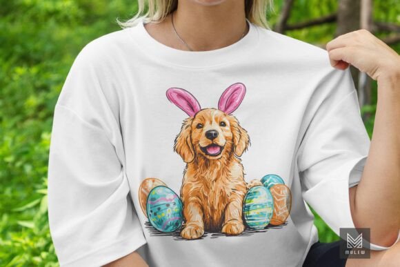 Easter Golden Retriever Dog Sublimation Review