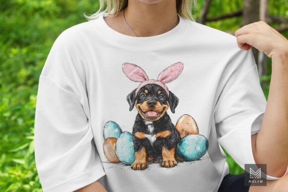Easter Rottweiler Dog Sublimation