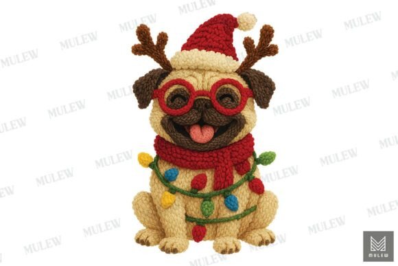 Faux Crochet Xmas Rottweiler Dog PNG: Design Review