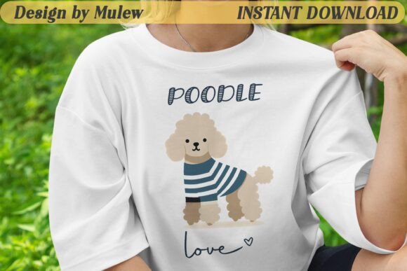 Minimalist Poodle Dog Sublimation PNG Review