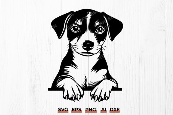 Peeking Jack Russell Terrier SVG Design Review