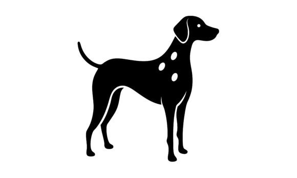 Silhouette of a Dalmatian Dog
