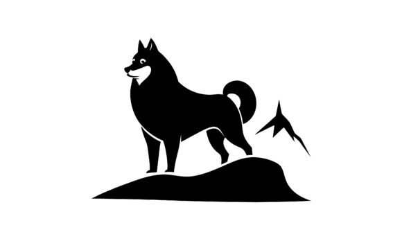 Silhouette of a Dog on a Hill