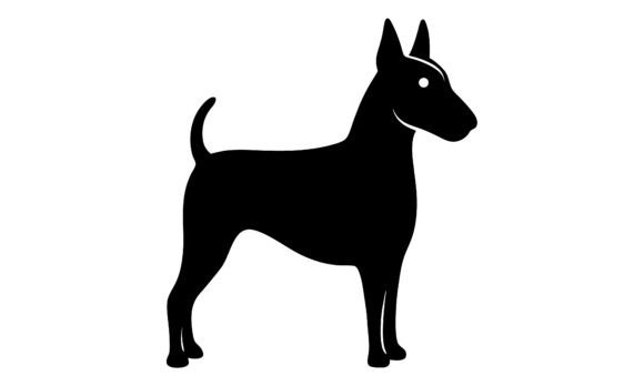 Silhouette of a Terrier Dog Standing Pro