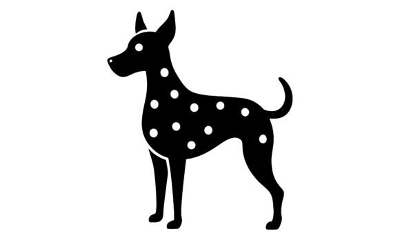 Simple Black and White Dalmatian Dog