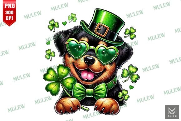 St. Patrick's Day Rottweiler Dog PNG: A Designer's Review