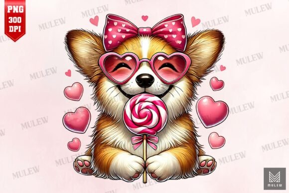 Valentine Pembroke Welsh Corgi Dog PNG: Review for Real Embroidery Projects