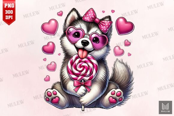 Valentine Siberian Husky Dog PNG: A Designer's Review
